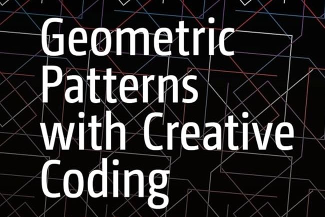 book cover titled “Geometric Pattern with Creative Coding” and subtitled “Coding for the Arts” by “Selçuk Artut”