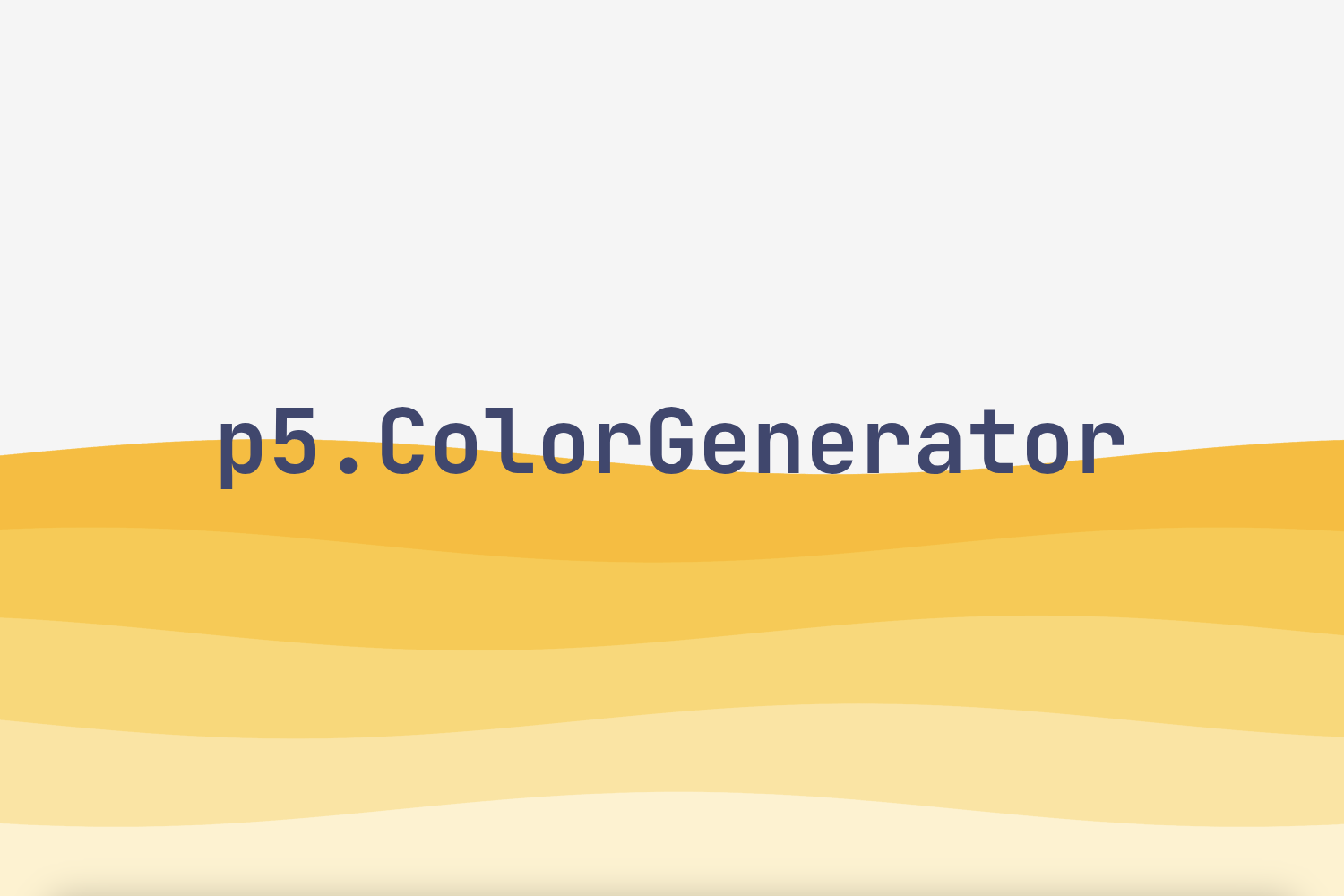 Waves coloured using different tints of yellow