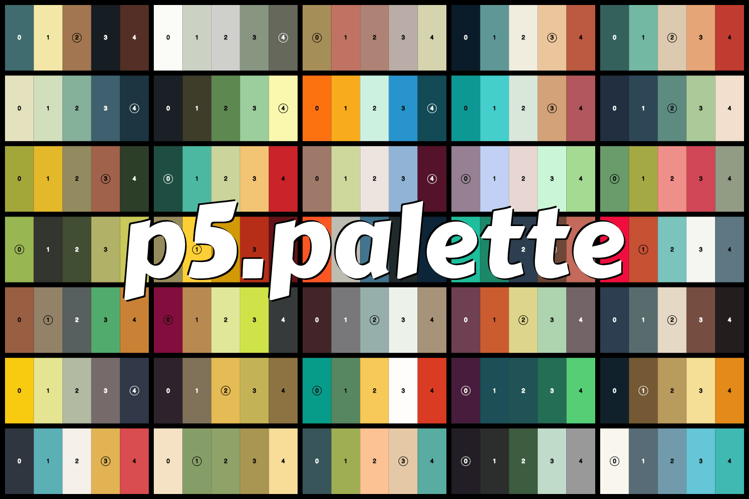 Color palettes in p5.js